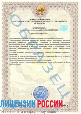 Образец сертификата соответствия (приложение) Тосно Сертификат ISO 27001